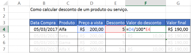 Como Calcular Porcentagem De Desconto No Excel - Design Talk
